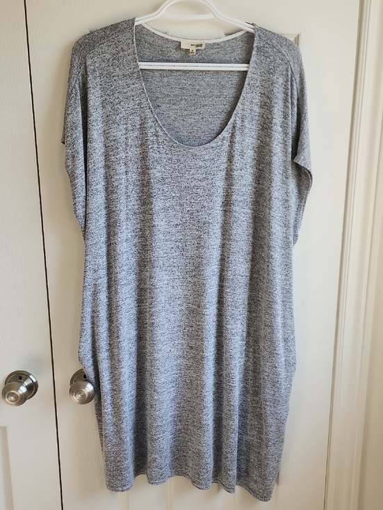 Wilfred Tops - Wilfred Gray Scoop-Neck Longline Tunic Womens M